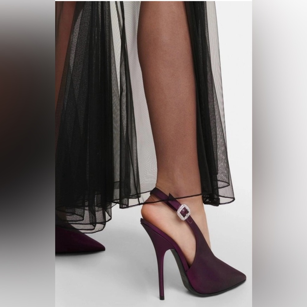 SAINT LAURENT Yasmeen 115 Slingback Pumps - Picture 16 of 16